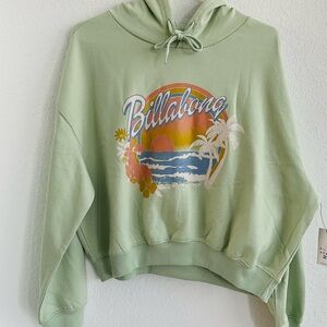 Billabong Women's Light Green Lazy Daze Crop Sweatshirt